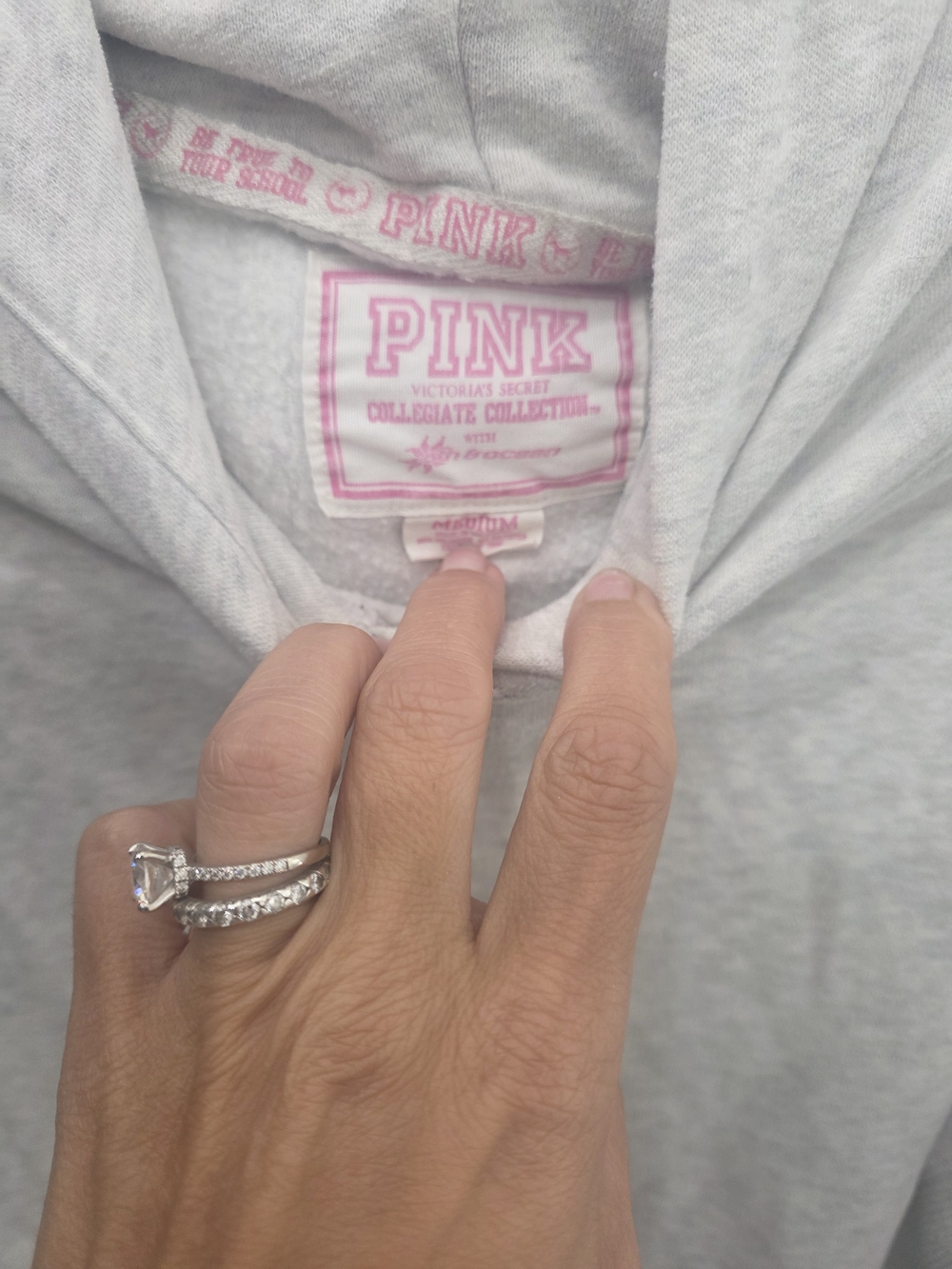 Vintage Victoria's Secret PINK Light Gray Hoodie Florida Gators - Picture 4 of 4